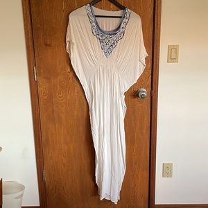 Bohemian long cover-up with embroidery, etc NWOT small (approx)